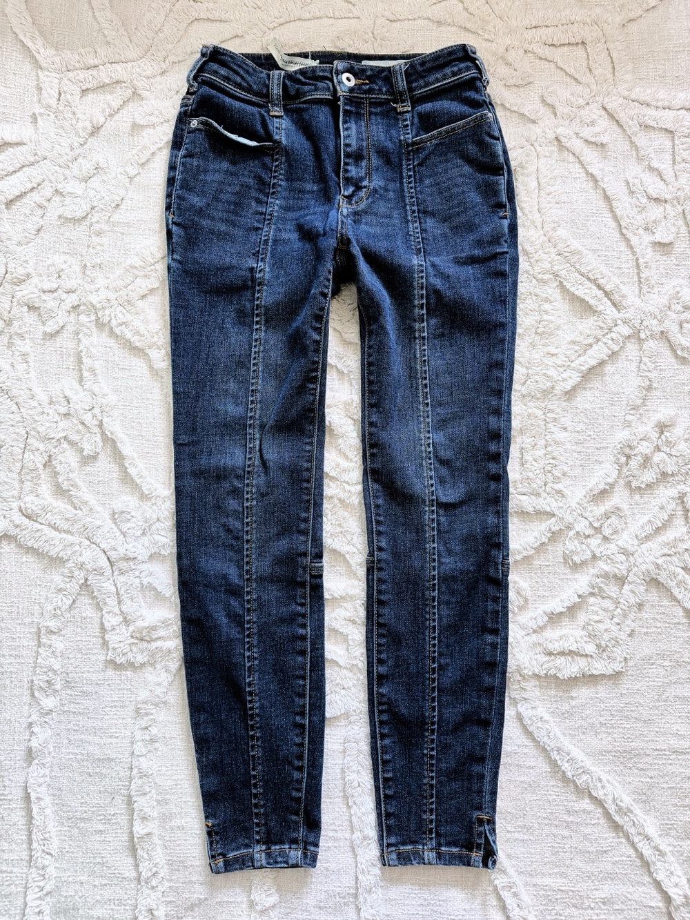 Pilcro Anthropologie High Rise Denim Legging Jeans Size 27 Dark Wash Skinny